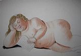 Fernando Botero The Love Letter painting